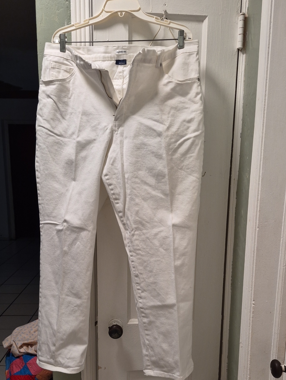 Basic Editions White Classic Fit Pants